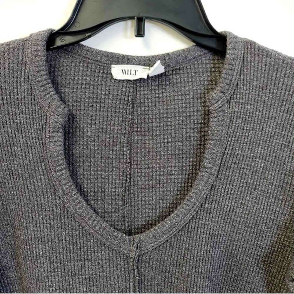 Wilt  gauzy waffle knit long  sleeve top - Picture 6 of 6